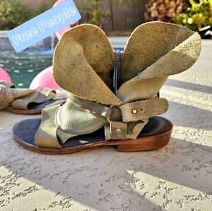 Free People Leather Gladiator Boot Sandals